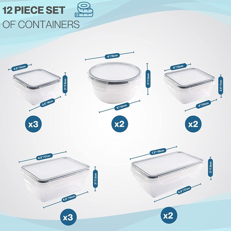 Airtight Food Storage Containers Sets (Multiple Sizes) by Nuovva