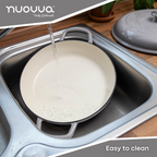 Shallow Cast Iron Dutch Oven Casserole Pot (Multiple Colours & Sizes) by Nuovva