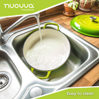 Light Green Shallow Cast Iron Dutch Oven Casserole Pot - 3.9L - 30cm by Nuovva