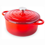 Enamelled Cast Iron Casserole Pot - 22cm - 2.9L (Multiple Colours)
