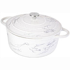 Marble Enamelled Cast Iron Casserole Pot - 28cm - 6L