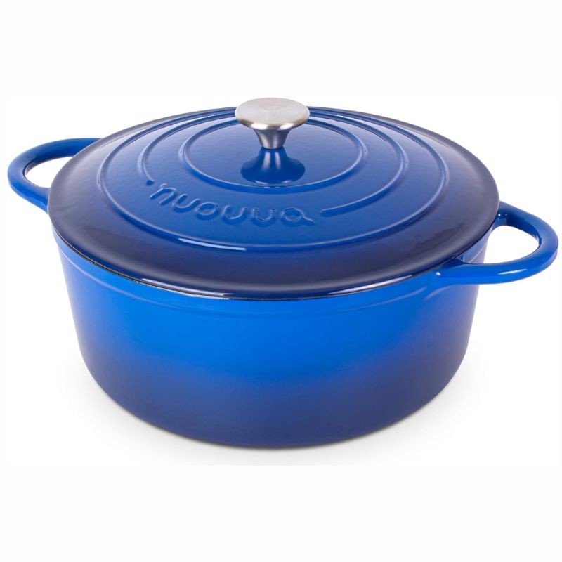 Enemalled Cast Iron Dutch Oven, Casserole Pot - 30cm - 6.9L (Multiple Colours)