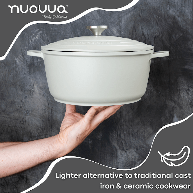 Grey Aluminium Casserole Pot with Lid - 4L - 24cm, by Nuovva