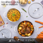 4Pcs Stainless Steel Casserole Set – Induction Pots with Lids (20cm - 2.7L & 24cm - 4.3L ), By Nuovva