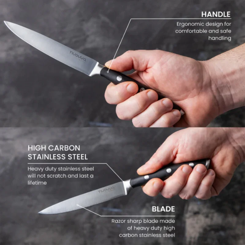 Professional High Carbon Steel Kitchen Single & Sets Knives  (Multiple Variants), by Nuovva