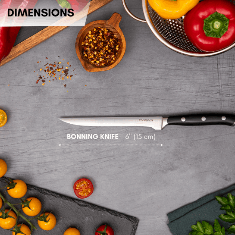 High Carbon Stainless Steel Boning Knife – 6 Inch, by Nuovva