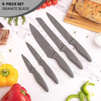 Granite Non-Stick Kitchen Knife Set 5pcs - Multiple Colours, by Nuovva