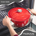 Aluminium Casserole Pot with Lid - 4L - 24cm, (Multiple Colours) by Nuovva