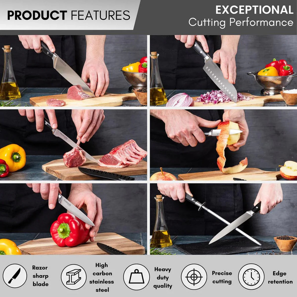 Professional High Carbon Steel Kitchen Single & Sets Knives  (Multiple Variants), by Nuovva