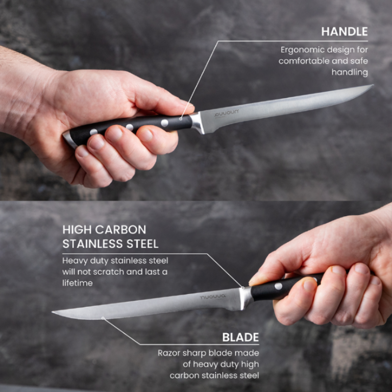 Professional High Carbon Steel Kitchen Knives (Multiple Variants), by Nuovva