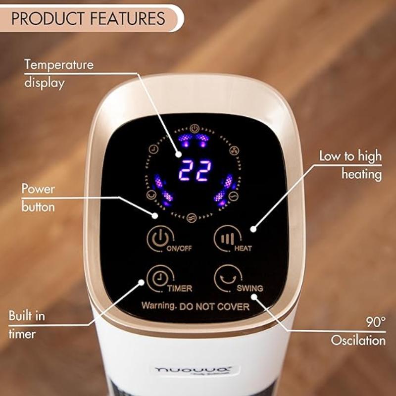 Touchscreen Energy Efficient Electric Heater with Remote Control