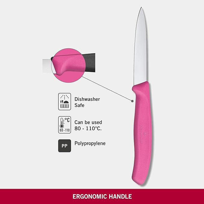 Victorinox  Straight Edge Paring Knife | Green, Pink, Yellow and Orange | 8 cm