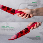 Granite Non-Stick Kitchen Knife Set 5pcs - Multiple Colours, by Nuovva