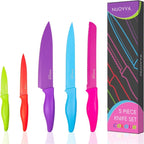 Granite Non-Stick Kitchen Knife Set 5pcs - Multiple Colours, by Nuovva