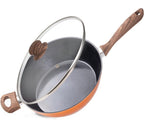 Induction Non-Stick Sauté Pan With Lid – 28cm (Multiple Colours) by Nuovva