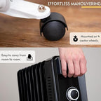 Energy Efficient Electric Heater with 3 Heat Settings - 9 Fin, 2500W