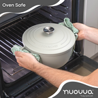 Aluminium Casserole Pot with Lid - 4L - 24cm, (Multiple Colours) by Nuovva