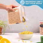 Airtight BPA-Free Cereal Food Storage Containers 2.5L - 4Pcs, by Nuovva
