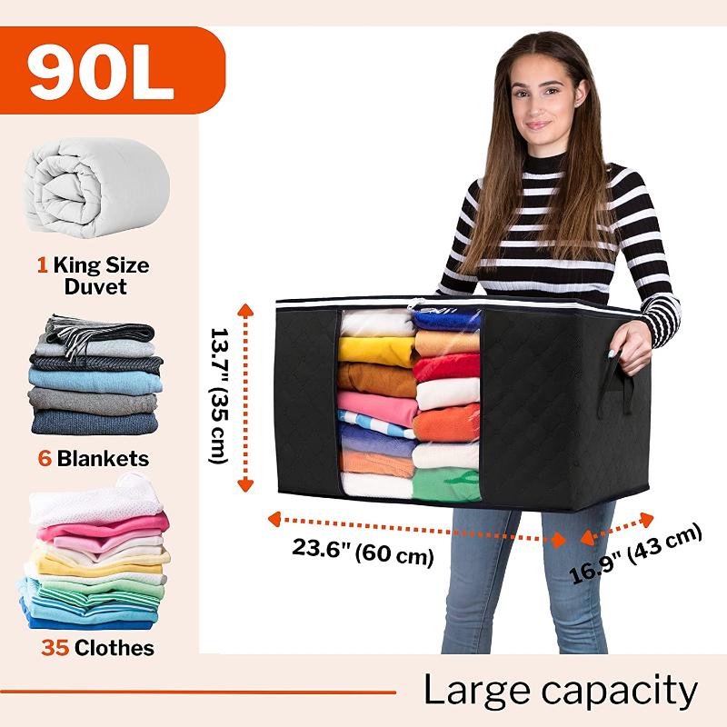 Large Clothes Storage Bag - 90L - Sets of 3 Pcs, 5 Pcs and 8 Pcs, by STACKZY