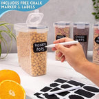 Airtight BPA-Free Cereal Food Storage Containers 2.5L - 2Pcs, by Nuovva