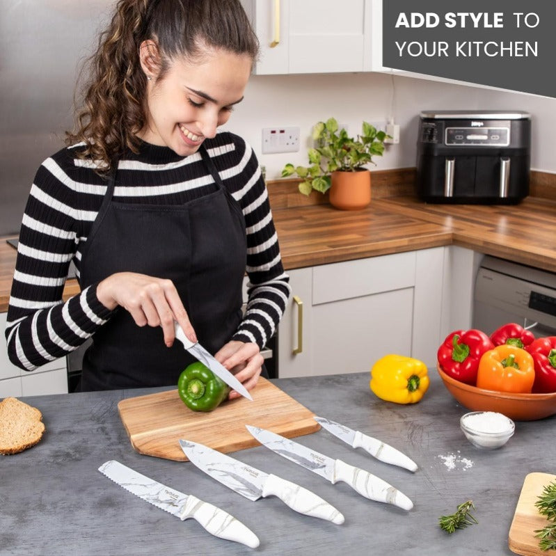 Granite Non-Stick Kitchen Knife Set 5pcs - Multiple Colours, by Nuovva