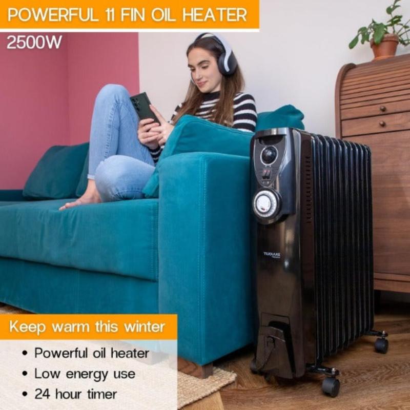 Portable Radiator Electric Heater - Oil Filled
