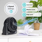 Desk Turbo Fan - White / Black