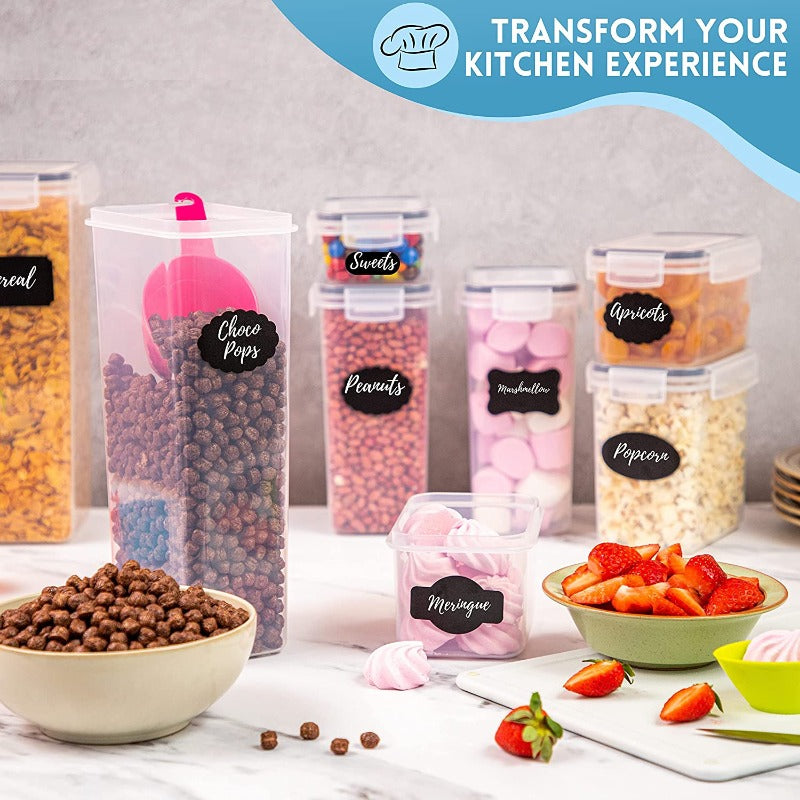 Airtight Kitchen Food Storage Containers, Multiple Sizes - Set of 20Pcs, by Nuovva