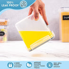 Airtight Kitchen Food Storage Containers, Multiple Sizes - Set of 36, by Nuovva