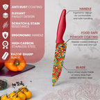 Granite Non-Stick Kitchen Knife Set 5pcs - Multiple Colours, by Nuovva