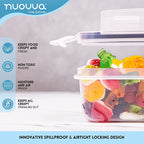 Airtight Kitchen Food Storage Containers, Multiple Sizes - Set of 8 by Nuovva