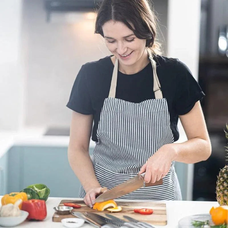 Professional Kitchen Knives - 5 Pieces Stainless Steel Blades - Gift Box, by Nuovva