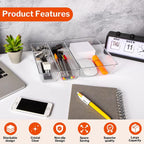 Clear Drawer Organiser Set 25 pcs, by Stackzy