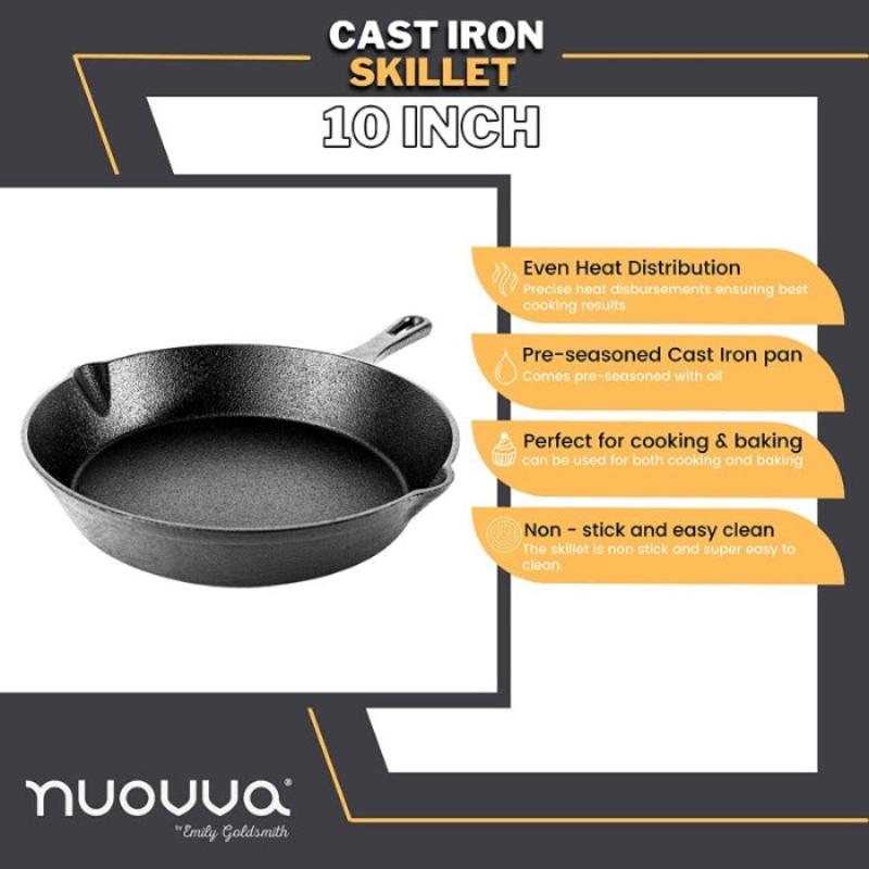 Pre-Seasoned Cast Iron Skillet - 10 inch (25cm)