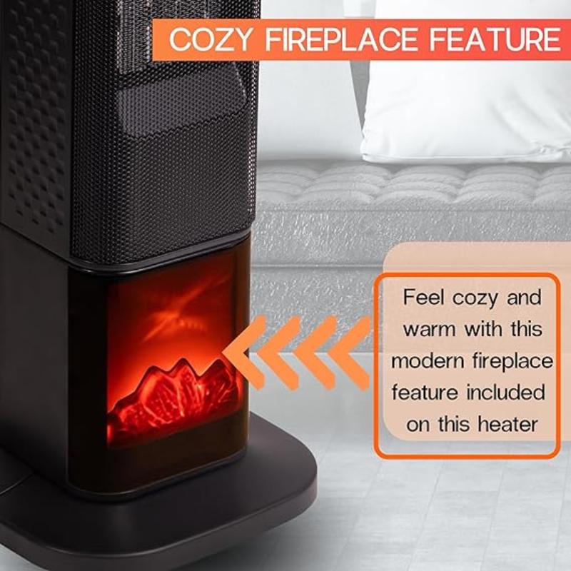 Energy Efficient Electric Heater with  Fireplace Display