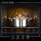 8Pcs Stainless Steel Cookware Set with Glass Lids – Induction Ready – By Nuovva