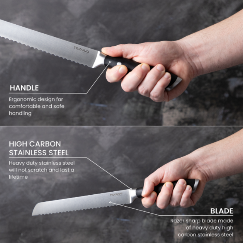 Professional High Carbon Steel Kitchen Knives (Multiple Variants), by Nuovva