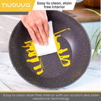 Induction Non-Stick Wok Pan – Deep Stir Fry Pan With Lid - 28cm, by Nuovva