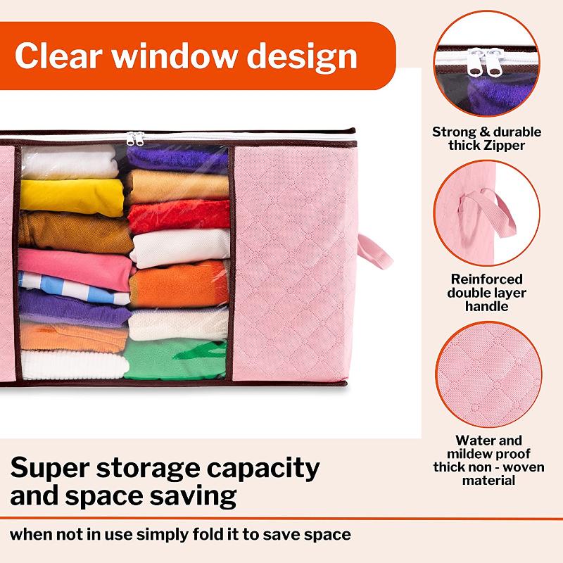 Large Clothes Storage Bag - 90L - Sets of 3 Pcs, 5 Pcs and 8 Pcs, by STACKZY