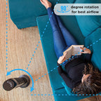 Electric Oscillating Tower Fan - 33 Inches (Black/White)