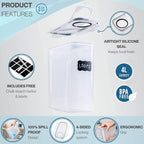 Cereal Storage Containers For Pantries Airtight BPA-Free 4L - 6pcs, by Nuovva