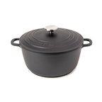 Black Aluminium Casserole Pot with Lid - 4L - 24cm, by Nuovva