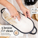 Black Enamelled Cast Iron Bread Loaf Pot, Non-Stick Dutch Oven - 32x14cm, by Nuovva