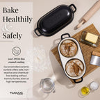 Cast Iron Dutch Oven – Double Round Bread Loaf Pot – 16cm Diameter, (Multiple Colours), by Nuovva