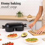 Cast Iron Dutch Oven – Double Round Bread Loaf Pot – 16cm Diameter, (Multiple Colours), by Nuovva