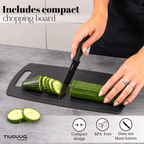 17pcs Kitchen Utensil & Knife Set with Block & Chopping Board (Multiple Colours) - By Nuovva