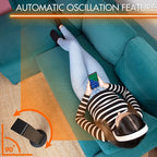 Ceramic Electric Tower Fan Heater with Fireplace Display