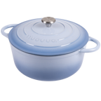 Coastal Blue Cast Iron Dutch Oven, Casserole Pot - 28cm, 6L