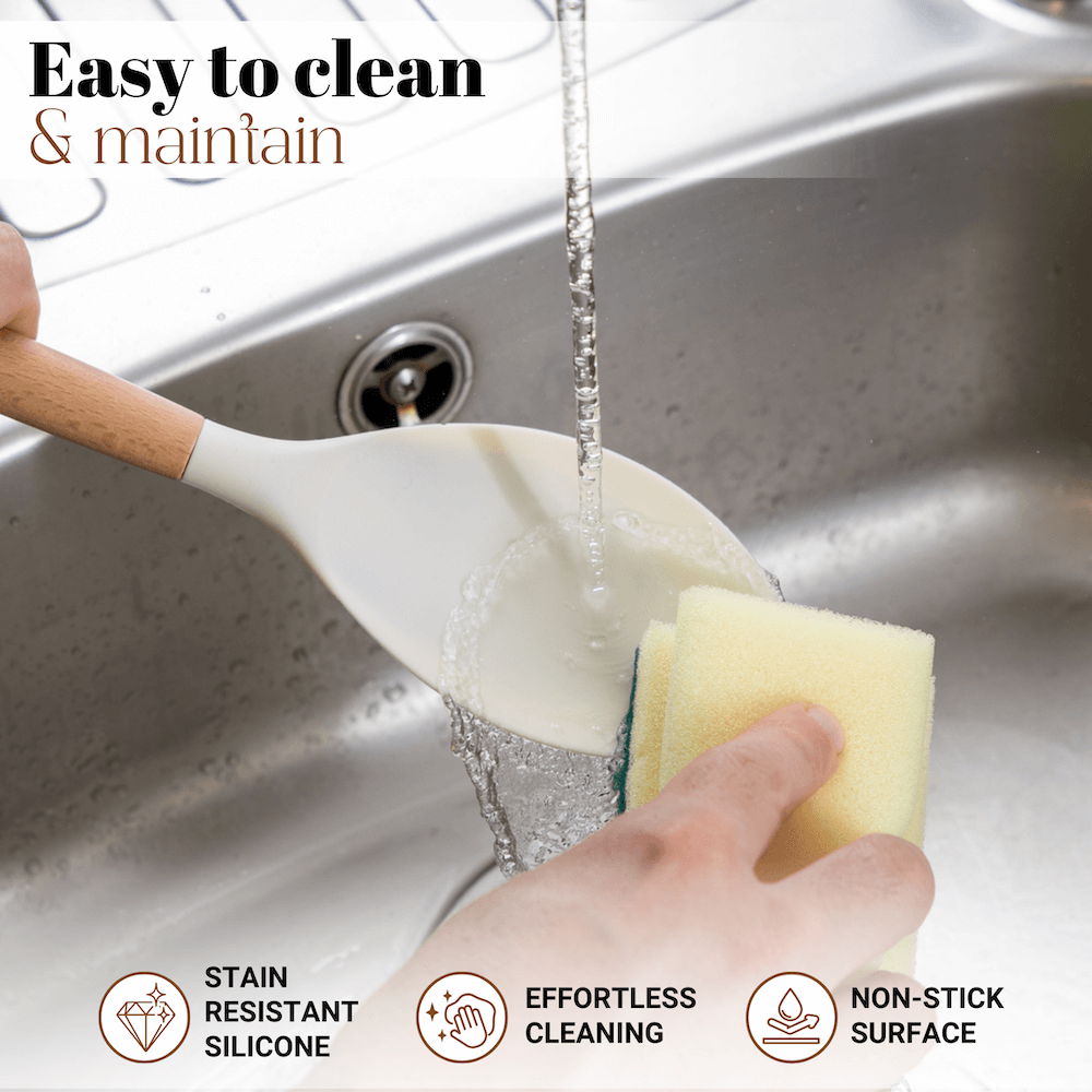 17pcs Cream Kitchen Utensil & Knife Set with Block & Chopping Board, By Nuovva