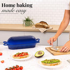 Enamelled Cast Iron Bread Loaf Pot – Non-Stick Dutch Oven, 32cm x 14cm (Multiple Colours),by Nuovva